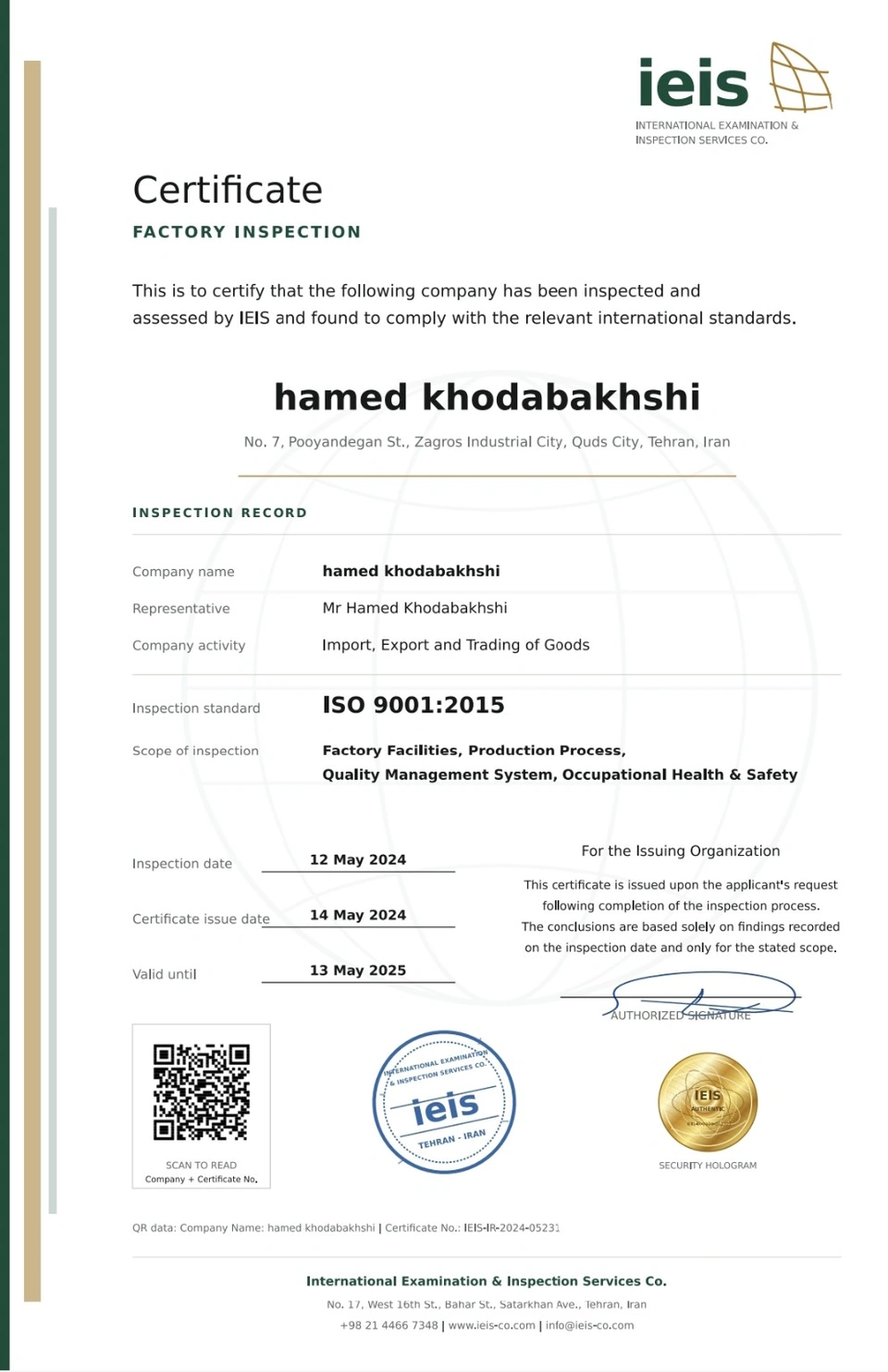 Verification document K4X9