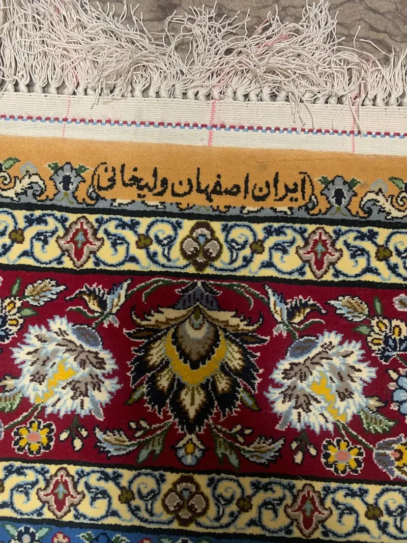 Isfahan Persian Handmade Carpet Pair — Blue Afshan