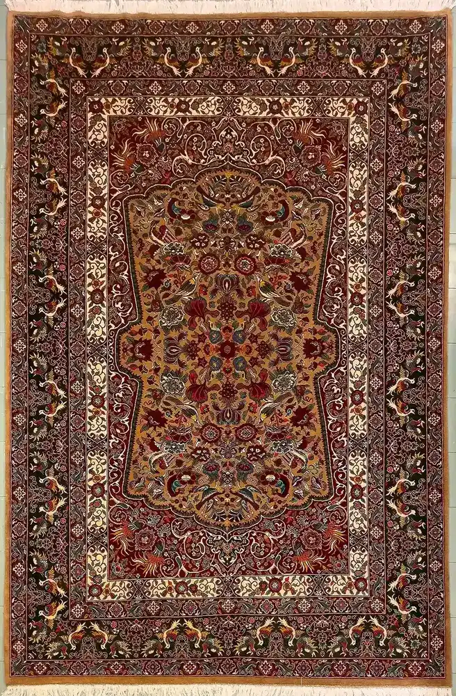 Khorasan Woll-Seidenteppich — PRR-KHN-046