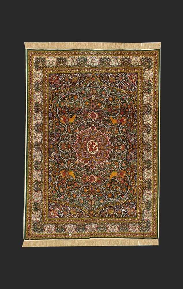 Khorasan Woll-Seidenteppich — PRR-KHN-057