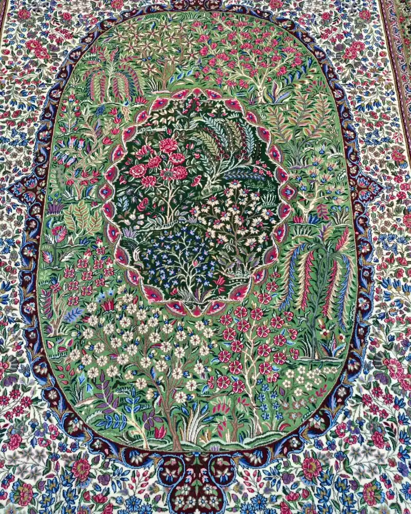 Kerman Persian Hand-Knotted Rug — Paradise Garden — 250 × 350 cm — image 2
