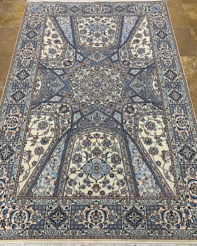 Naein Persian Handmade Carpet Pair — Shahyadi Panel Medallion — 157 × 233 × 2 cm — image 1